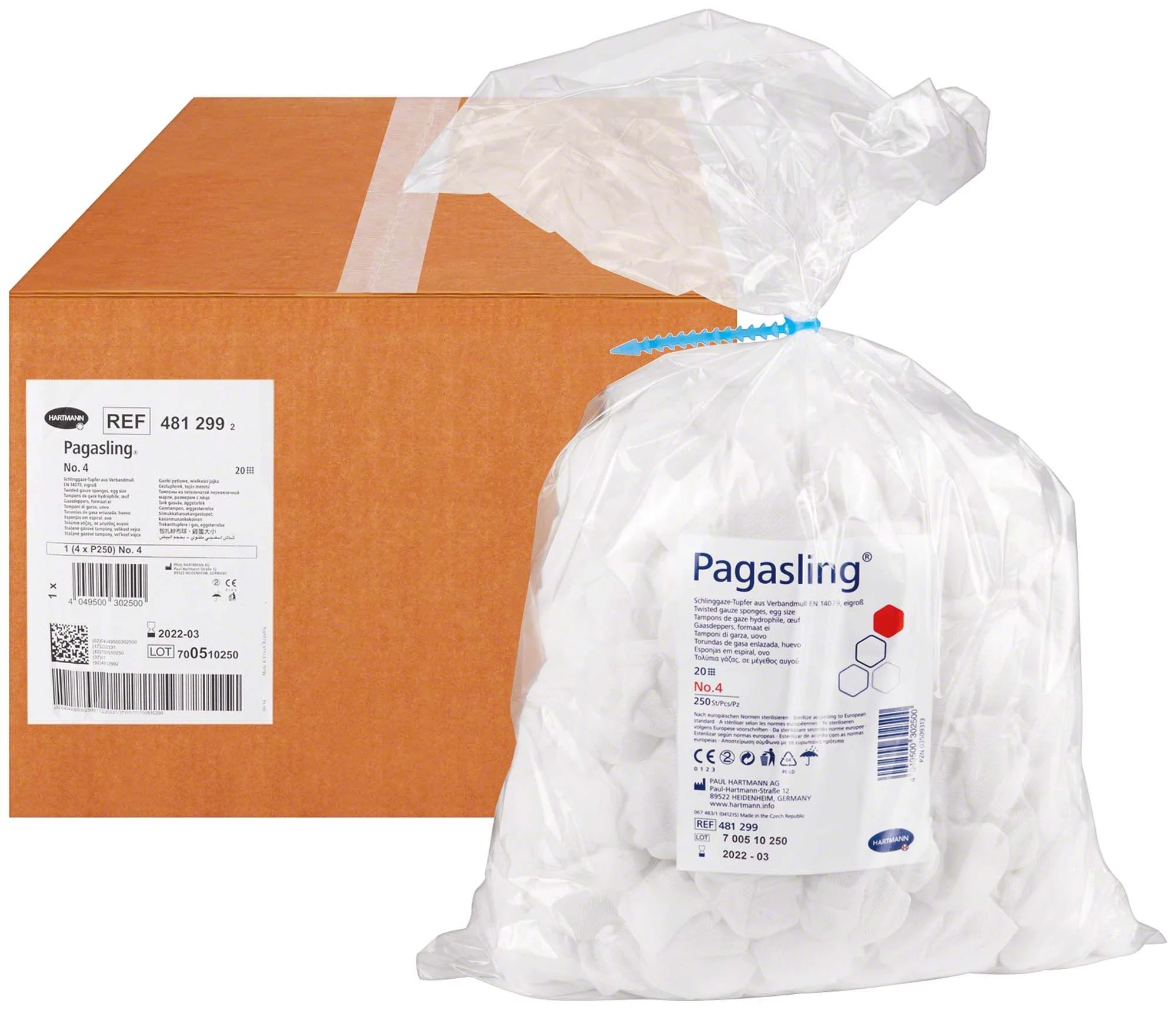 Pagasling, Größe 4, unsteril, 4 Packungen à 250 Stück