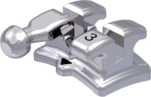 discovery Metallbracket mit Häkchen, -11° Torque, +7° Angulation für Zahn 43, Roth 22, 10 Stück