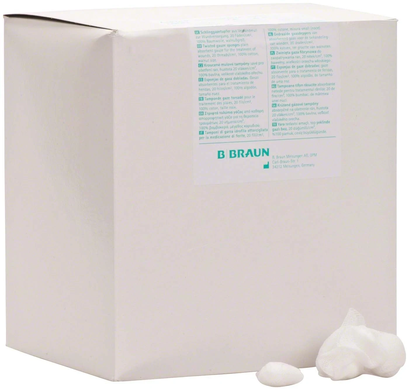 Askina Schlinggazetupfer, unsteril, Walnuss, Packung à 1000 Stück