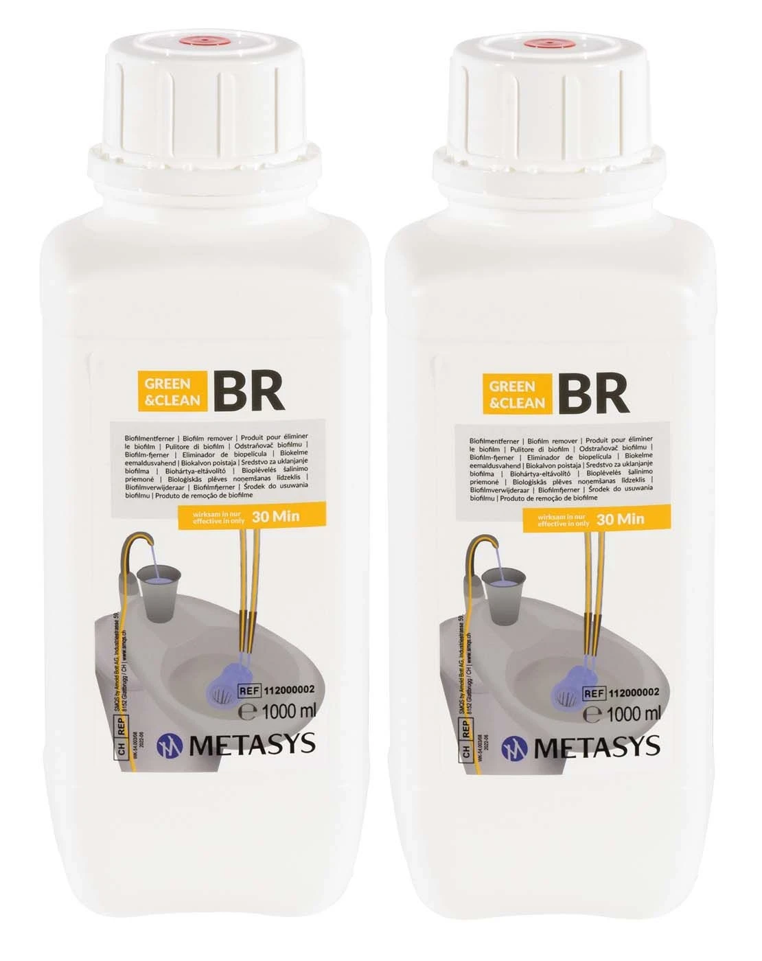 GREEN&CLEAN BR, Biofilm-Entfernung, 2 Flaschen à 1 Liter