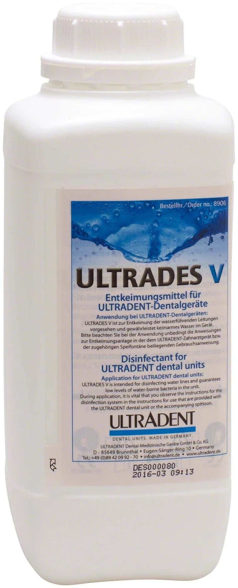 Ultrades V, Flasche à 1 l