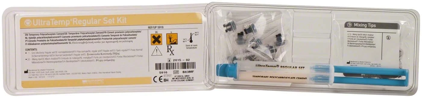 UltraTemp Regular, Befestigungs- und Füllungszement, Set, Spritze à 5 ml