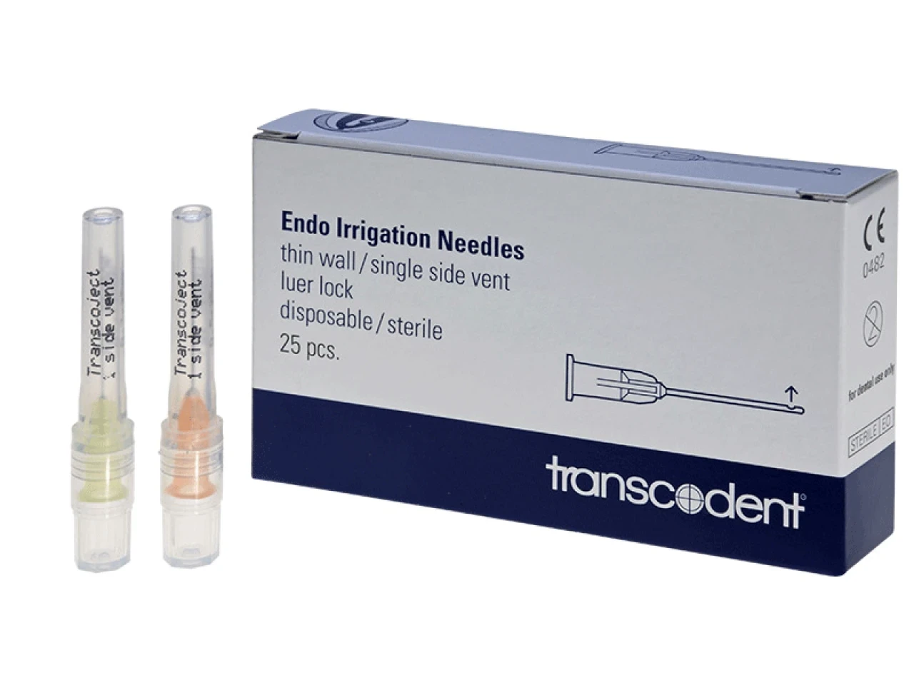 Endo Luer-Spülkanülen, Single Vent, G30, 0,3 × 25 mm, gelb, Packung à 25 Stück