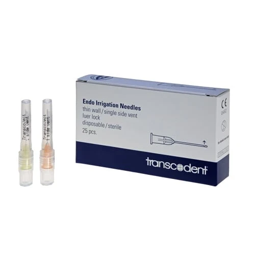 Endo Luer-Spülkanülen, Single Vent, G25, 0,5 × 25 mm, orange, Packung à 25 Stück