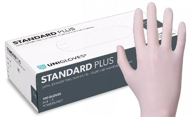 Unigloves STANDARD PLUS Latexhandschuhe PF S Pa 100