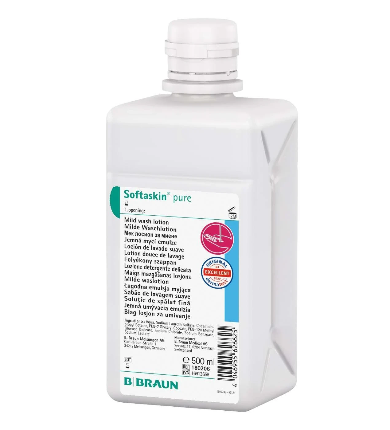 Softaskin pure, Waschlotion, mild, Flasche à 500 ml