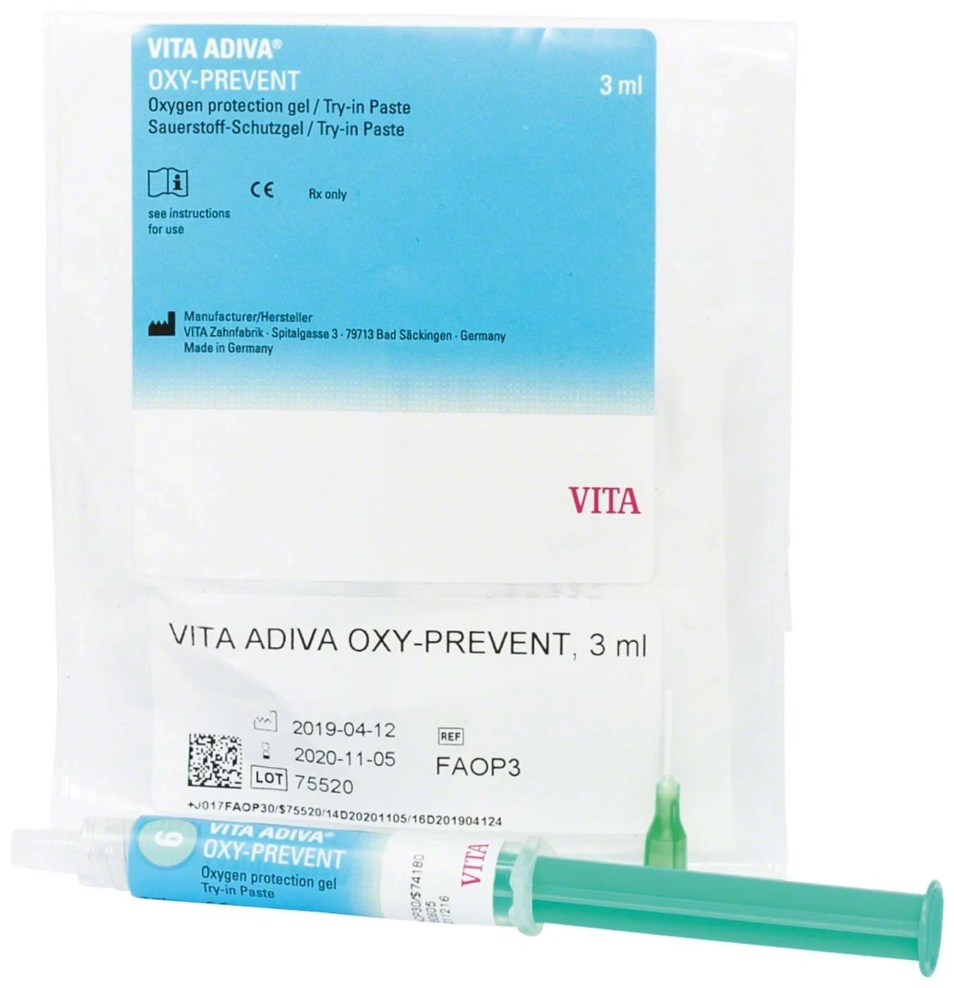 VITA ADIVA COMPONENTS 3 ml Oxy-Prevent, 10 Tips grün