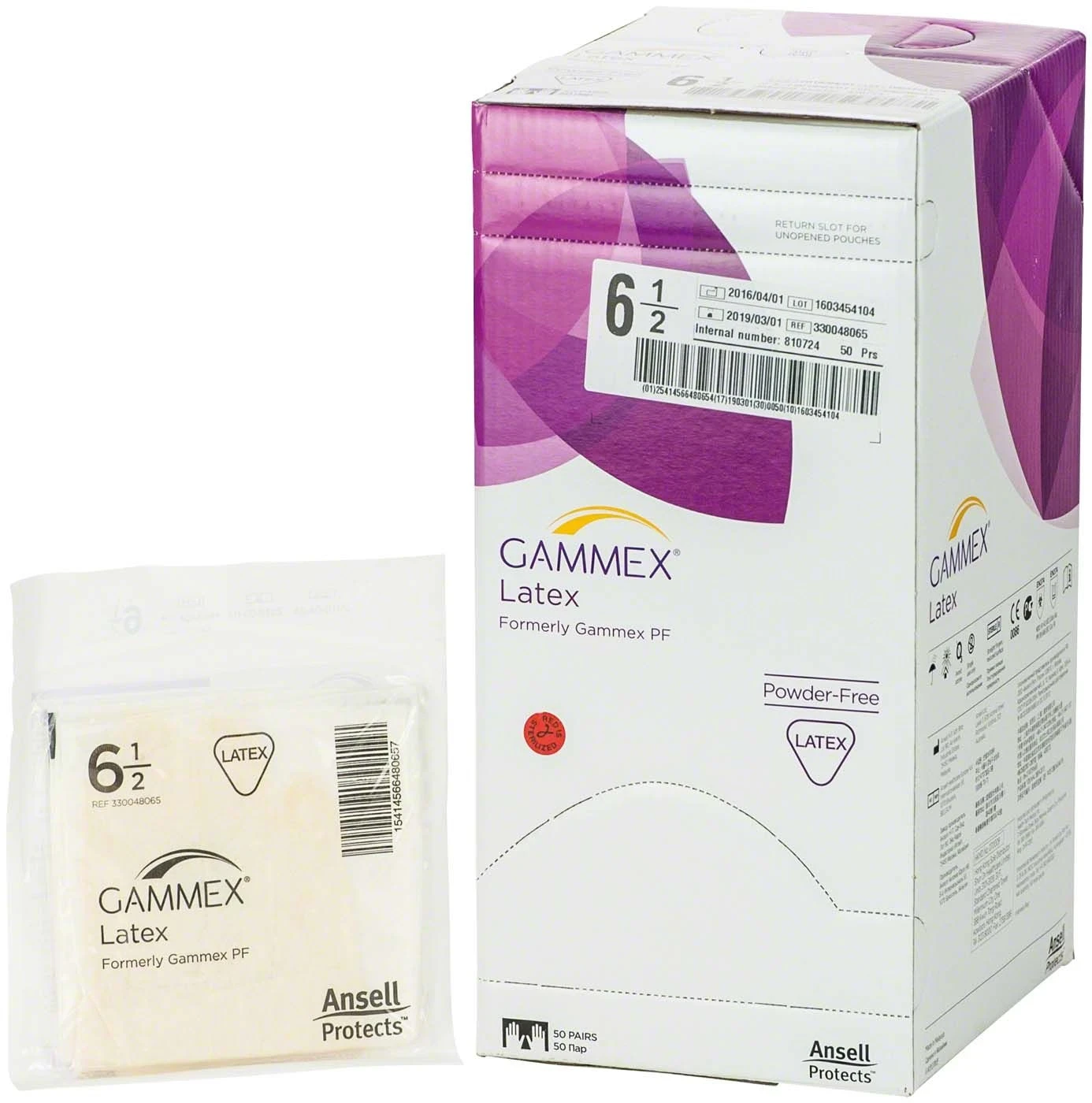 Gammex Latex OP-Handschuhe, Gr. 6,5, Packung à 50 Paar