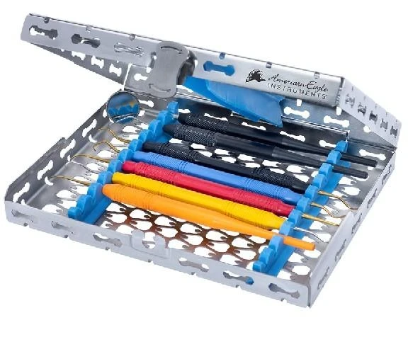 Galaxie Cassette, für 10 Instrumente, 1/2 DIN, blaue Schienen, Packung à 1 Stück