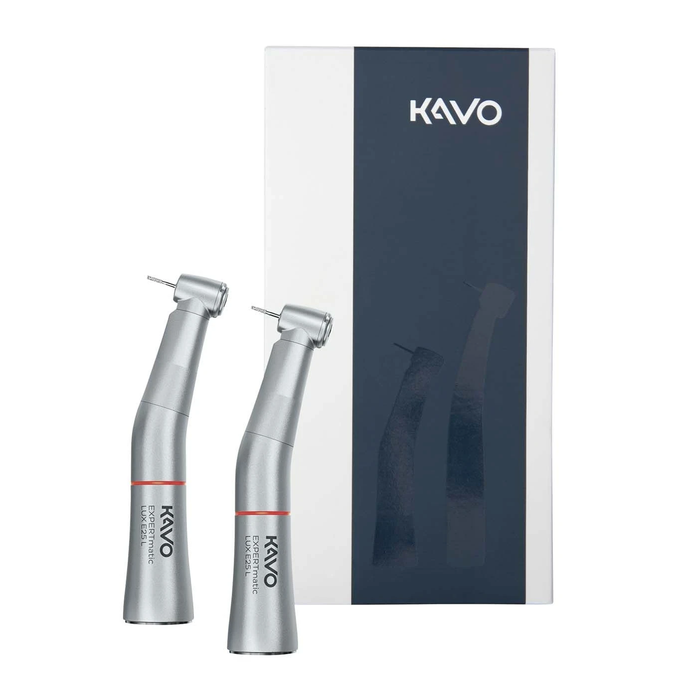 KaVo - Duo Pack EXPERTmatic Lux E25L Winkelstück - mit Licht 1:5 Übersetzung, rot, Packung à 2 Stück