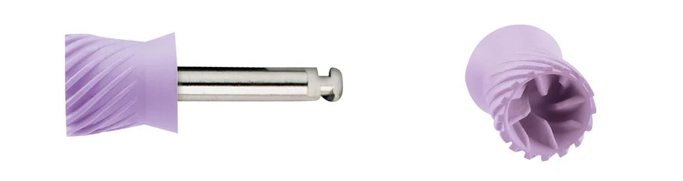 Young Prophylaxekelch Turbo Plus, Latch Type, weich, kurz, lila, Packung à 144 Stück