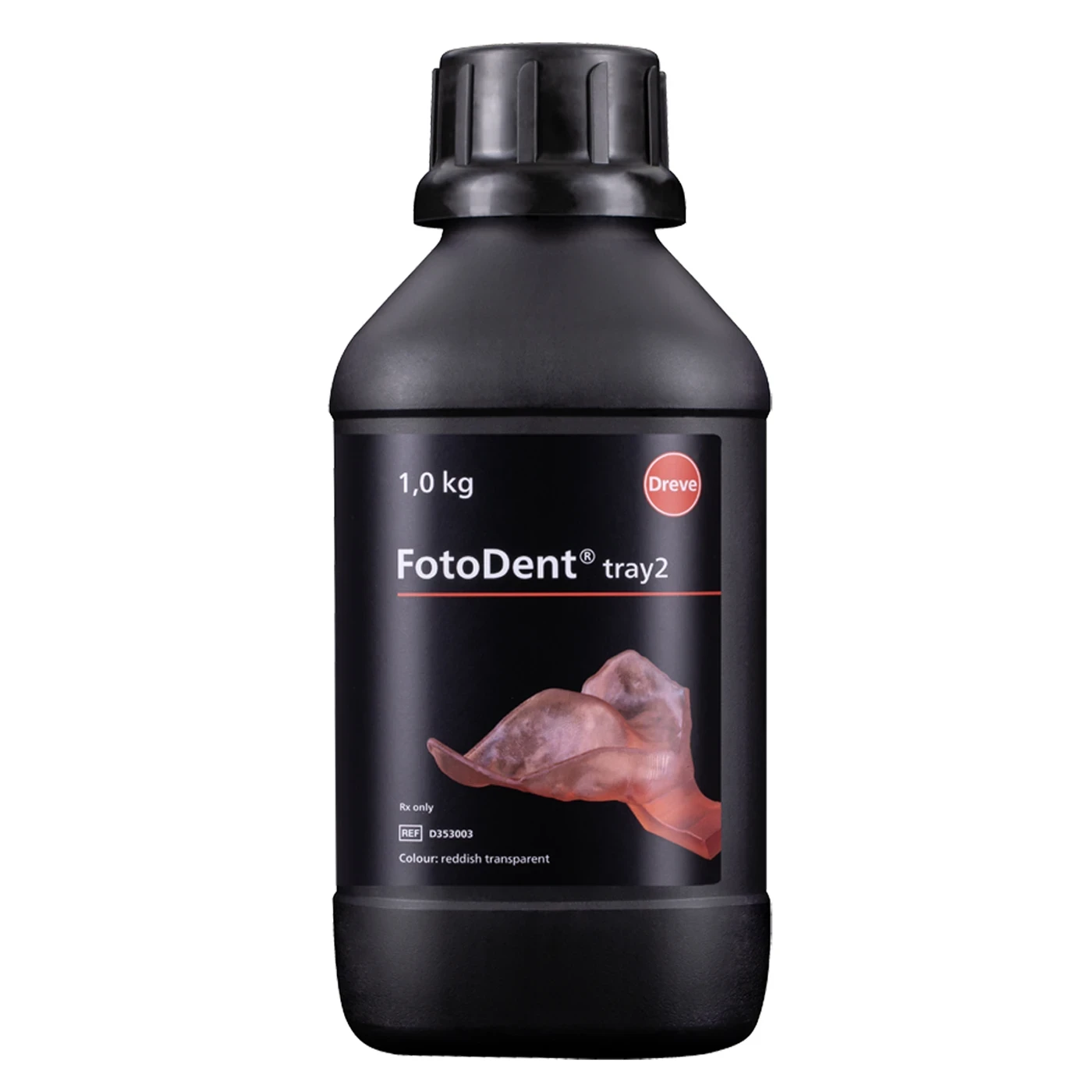 FotoDent tray2, rötlich-transparent, Flasche à 1 kg