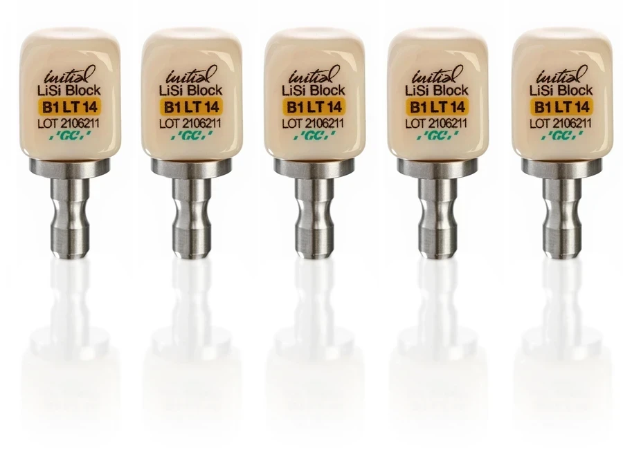 GC Initial LiSi Block, Cerec/inLab, Größe 14, B1 LT, Packung à 5 Stück