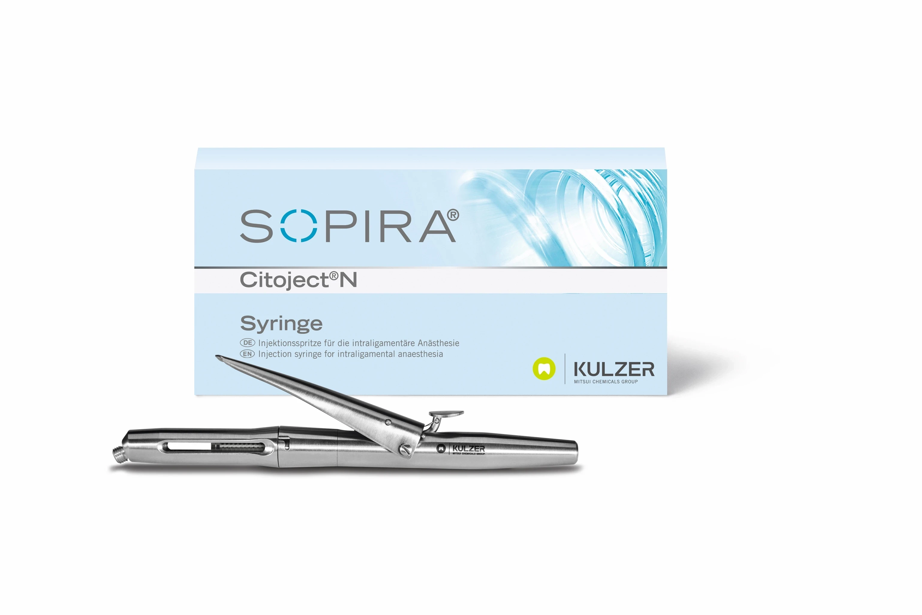 Sopira Citoject N Set, Edelstahl-Spritze, flach, für 1,8 ml, Packung à 1 Set
