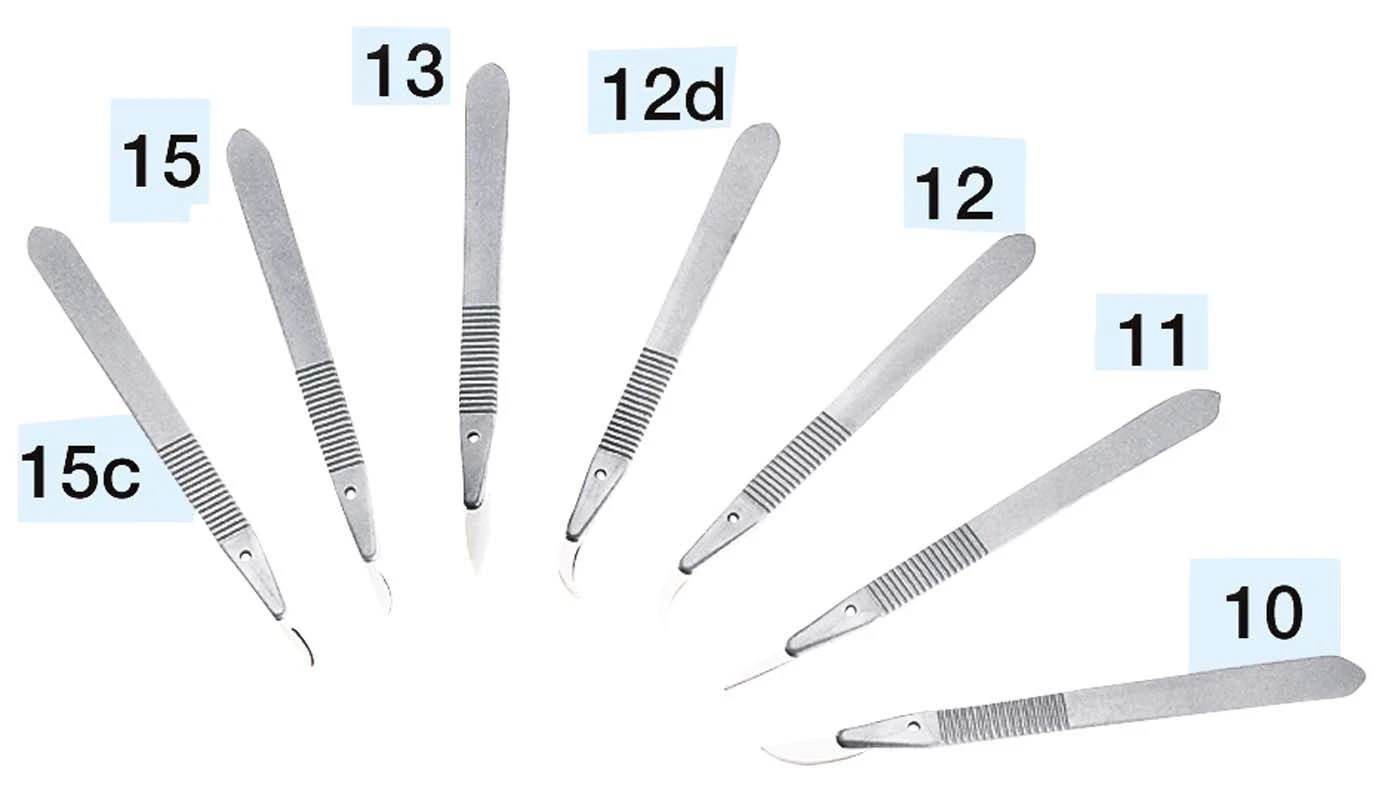 Einmalskalpelle mit Griff, Fig.15, Packung 10 Stück