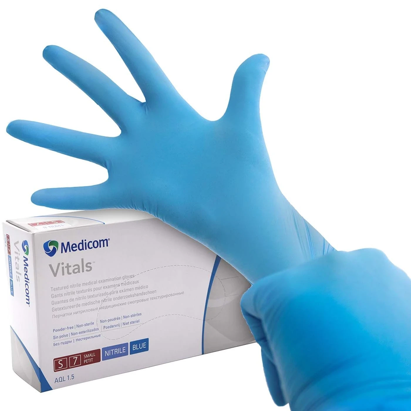 SafeTouch Advanced Vitals blau PF S Nitrilhandschuhe Pa 100