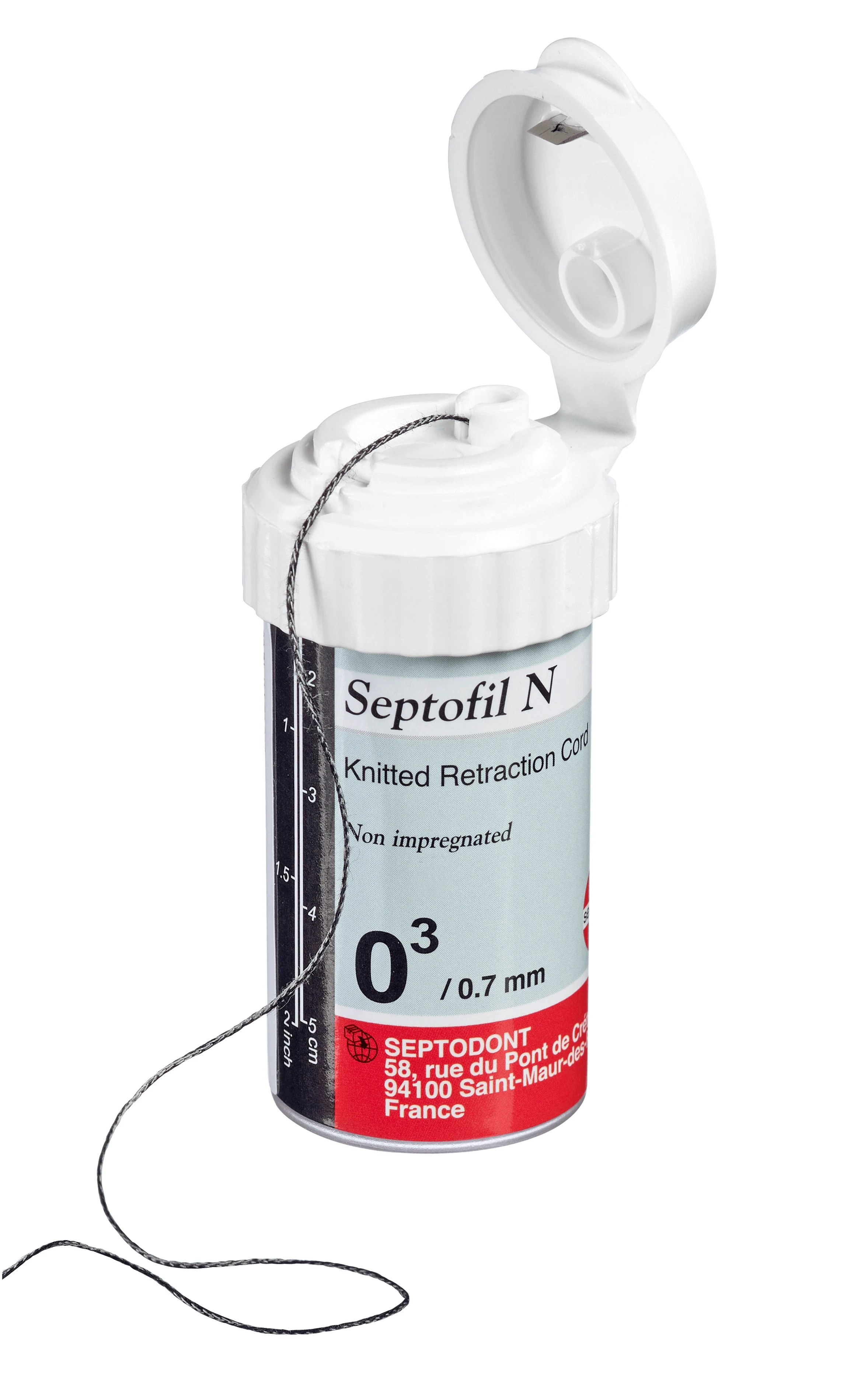 Septofil N 03, schwarz, dünn, 0,7 mm