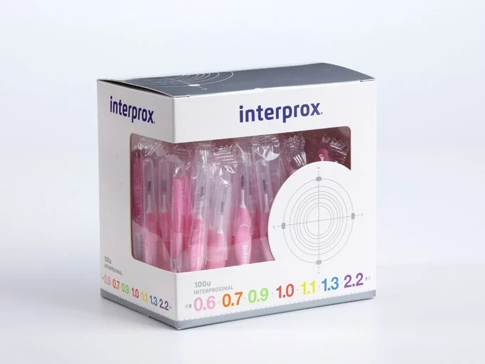 Interprox nano Boxen, rosa, Packung à 100 Stück