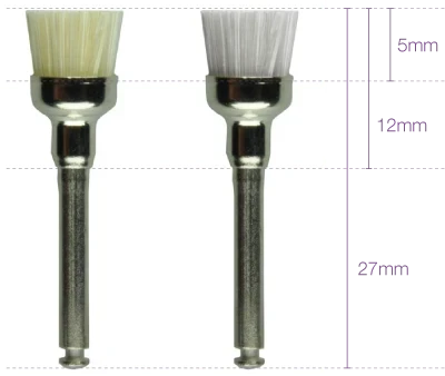 Miniatur Polierbürstchen, Nylon, für Winkelstück, Packung 10 Stück