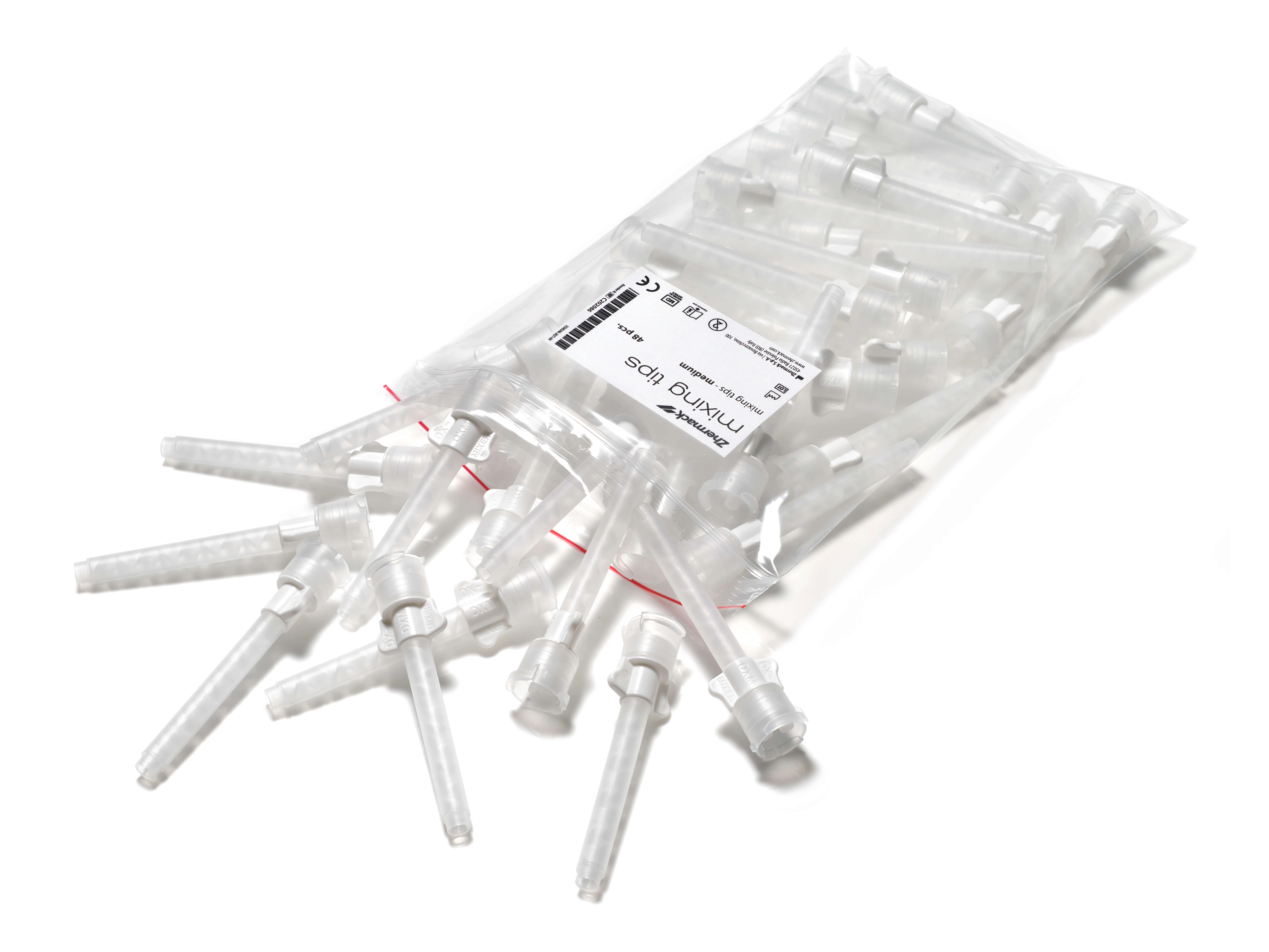 Mischkanülen, weiß, Packung à 48 Stück