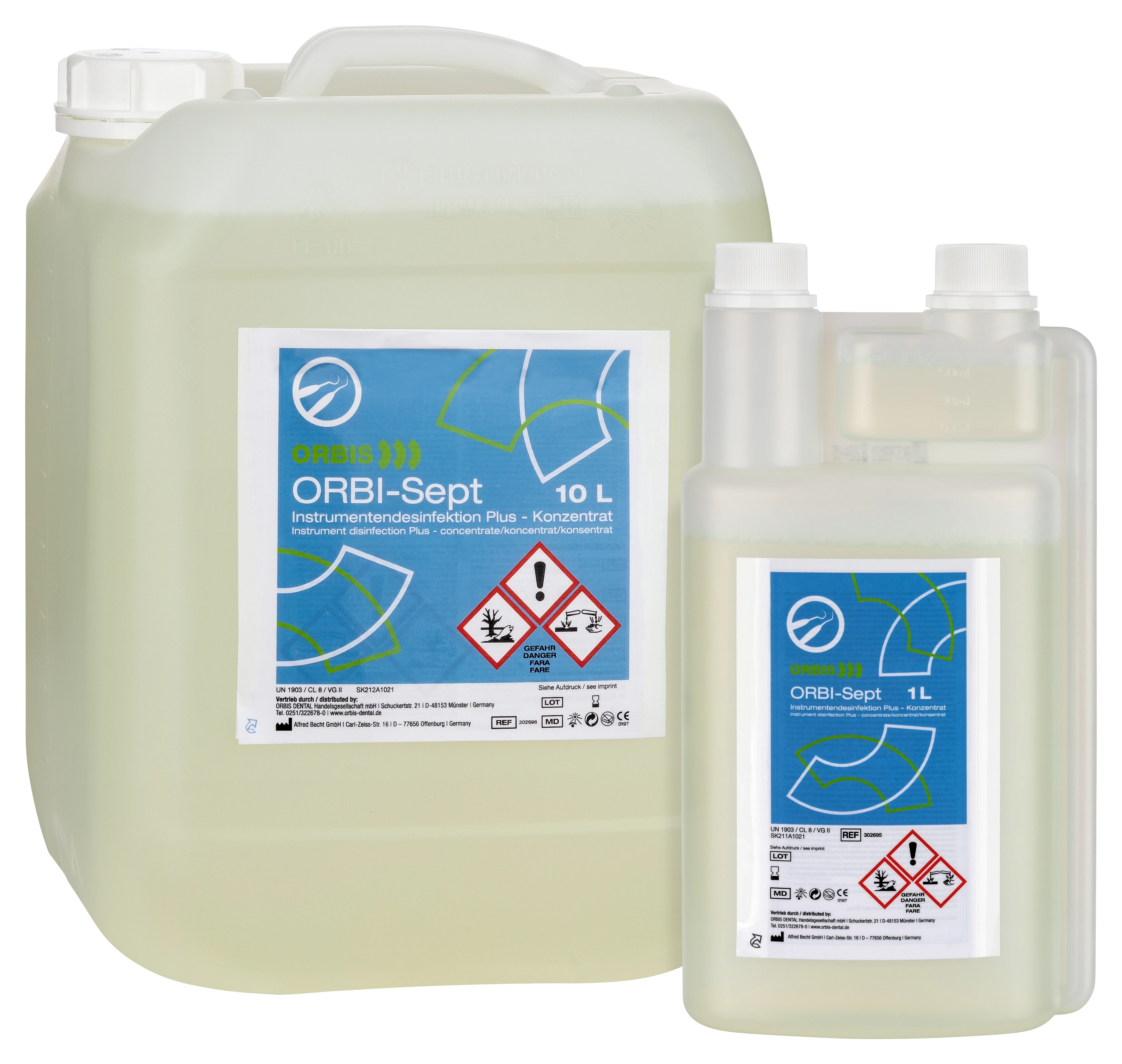ORBI-Sept Instrumentendesinfektion Plus, Tauchbad, Ultraschallbad, Flüssigkonzentrat, aldehydfrei, Zusammensetzung: 100 g Konzentrat enthalten: 8,0 g Benzalkoniumchlorid, 4,0 g Dodecyldipropylentriamin, Reinig...