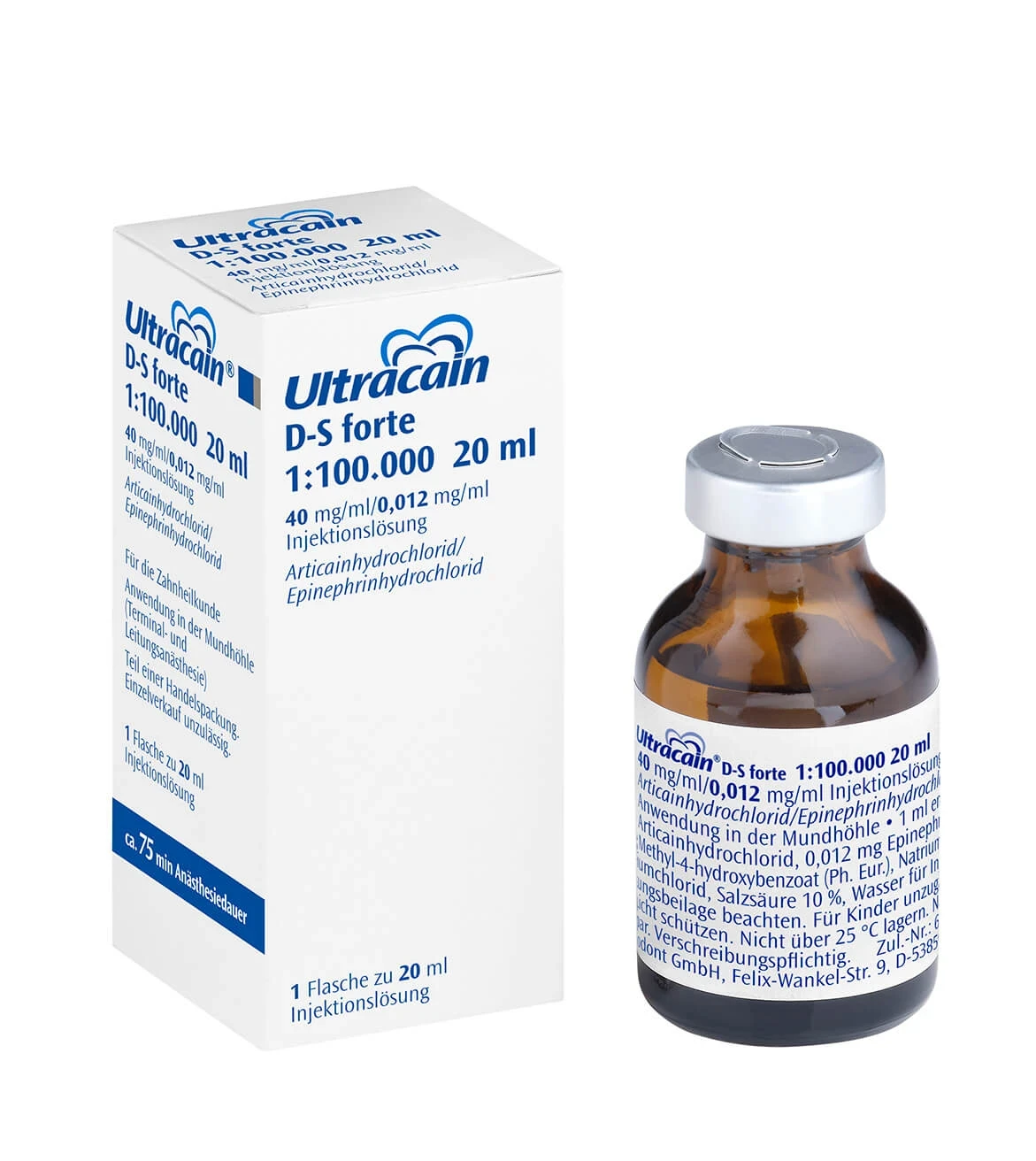 Ultracain D-S Forte 1:100.000, 10 Mehrfachentnahmeflaschen à 20 ml