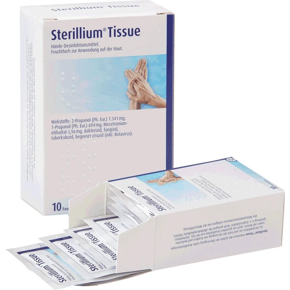 Sterillium Tissue Feuchttücher, Packung 10 Stück