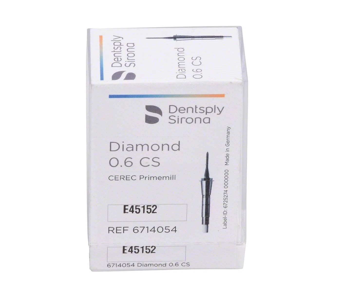 Diamond CS, für Cerec Primemill, ⌀ 0,6 mm, extra-fein, Packung à 6 Stück