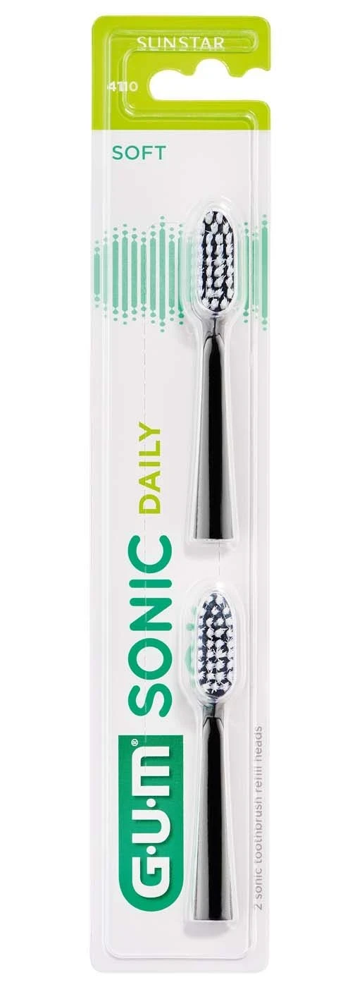 GUM Sonic Daily Ersatzbürsten 2 Ersatzbürsten schwarz