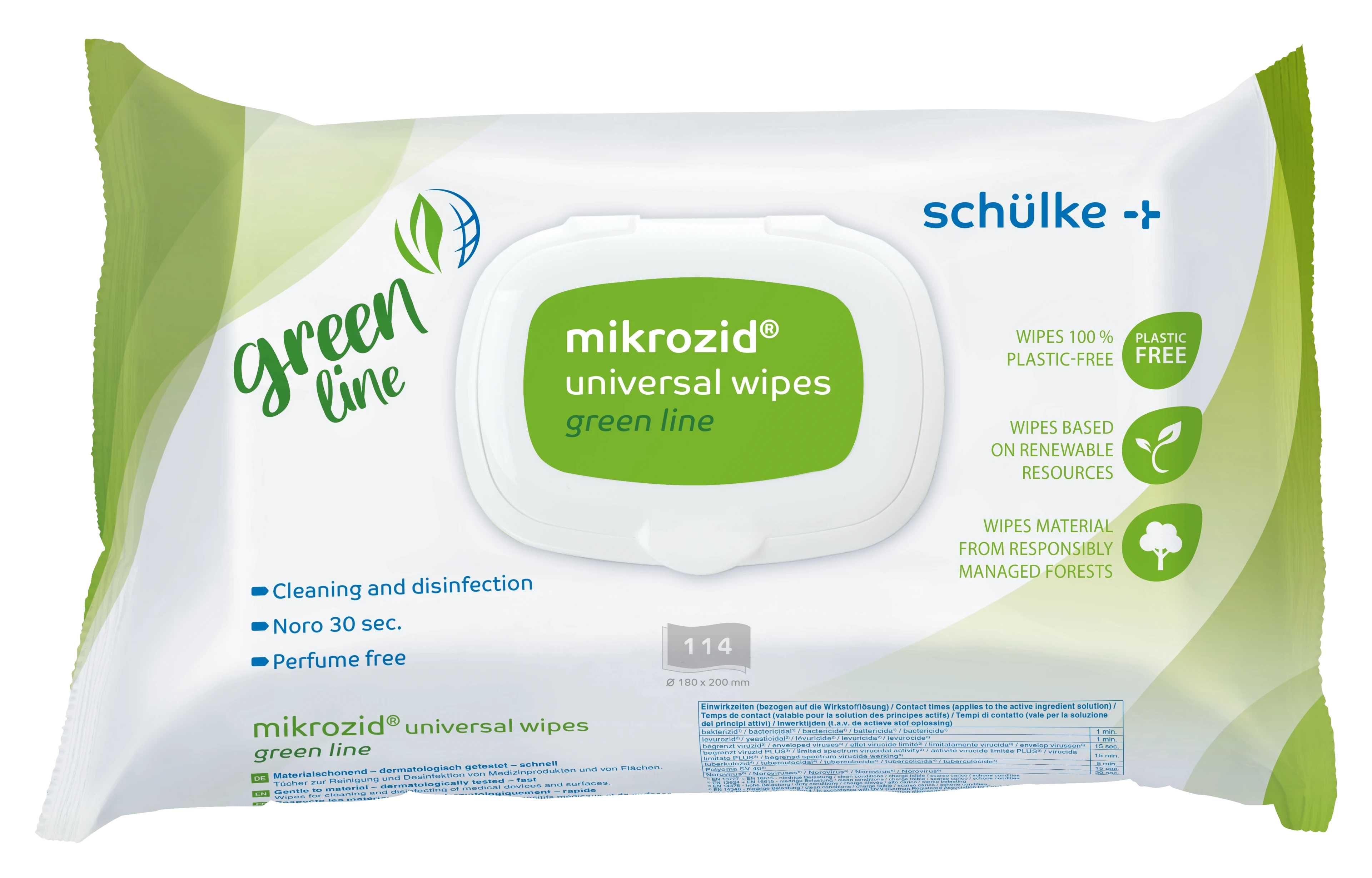Mikrozid universal wipes green line, Packung à 114 Wipes