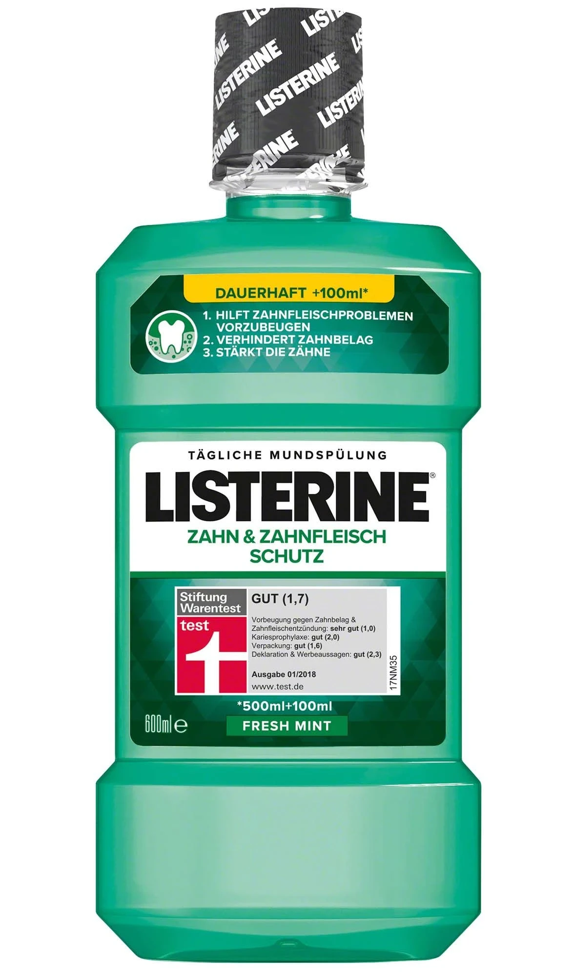 Listerine Zahn und Zahnfleischschutz, Flasche 600 ml