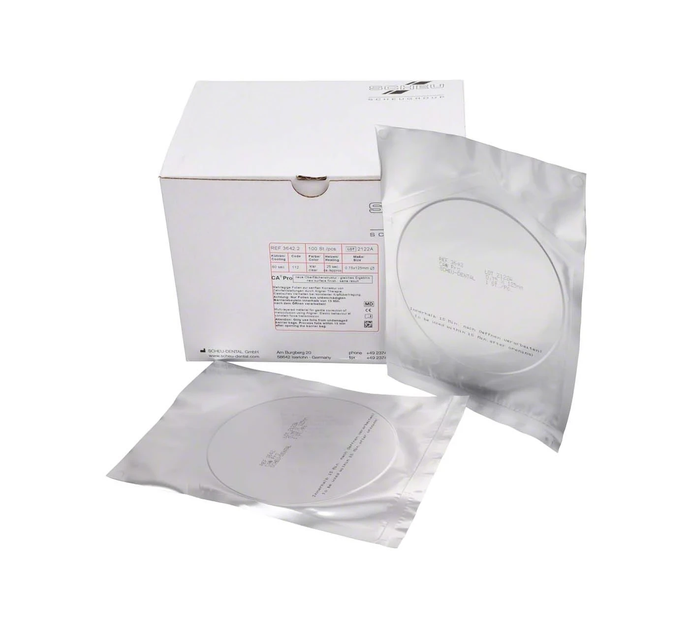 CA Pro, Alignerfolie, 0,75 x 125 mm, transparent, Packung à 100 Stück