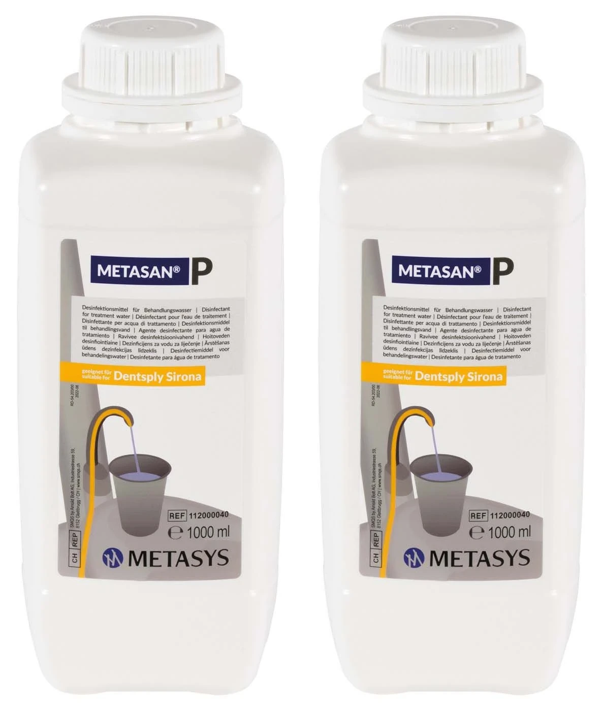 METASAN P, Wasserentkeimung & Biofilmvorbeugung, 6 Flaschen à 1 Liter