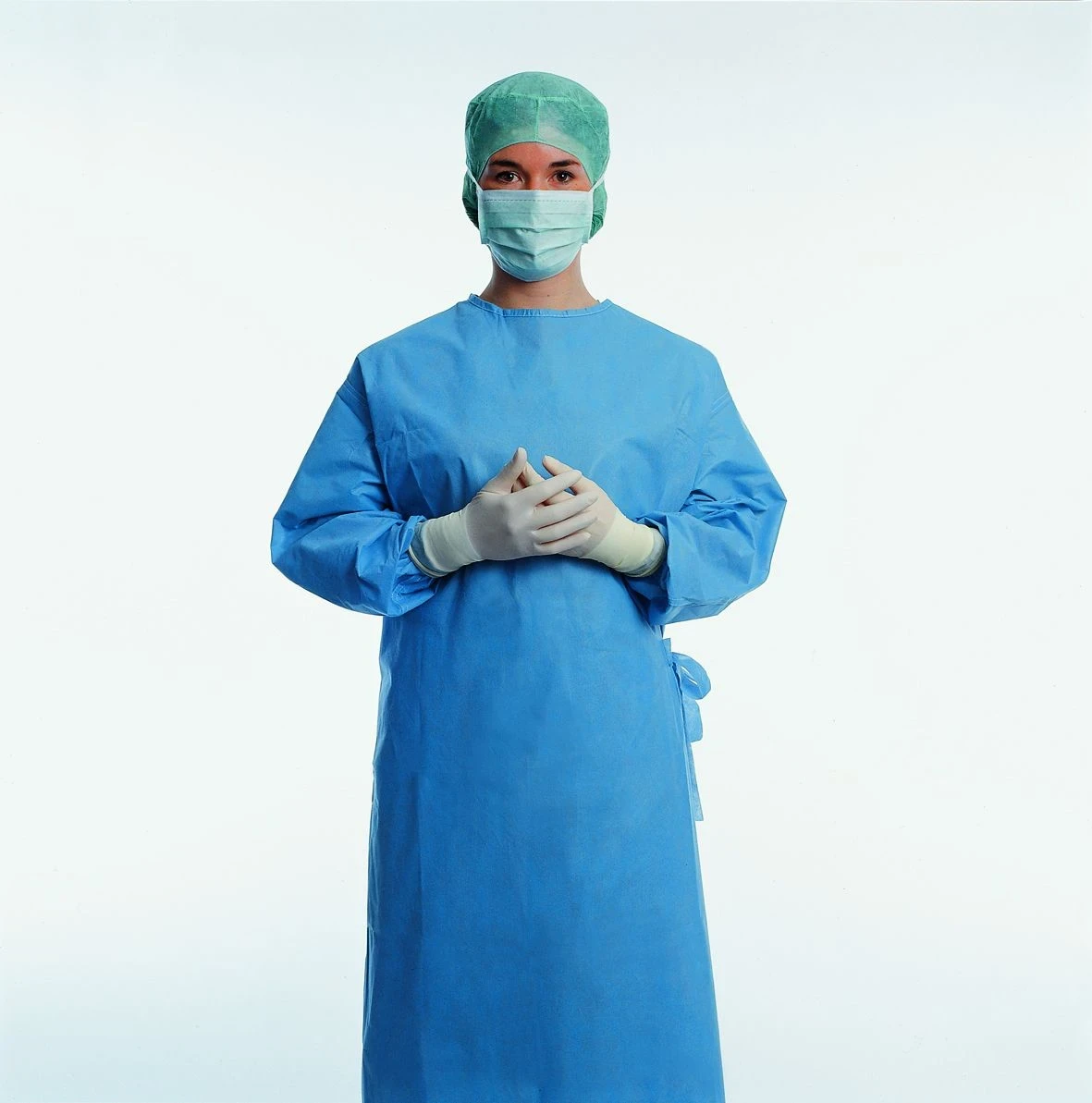 Foliodress grown Protect Standard, OP-Wickelmantel, Größe L, blau, Packung à 1 Stück