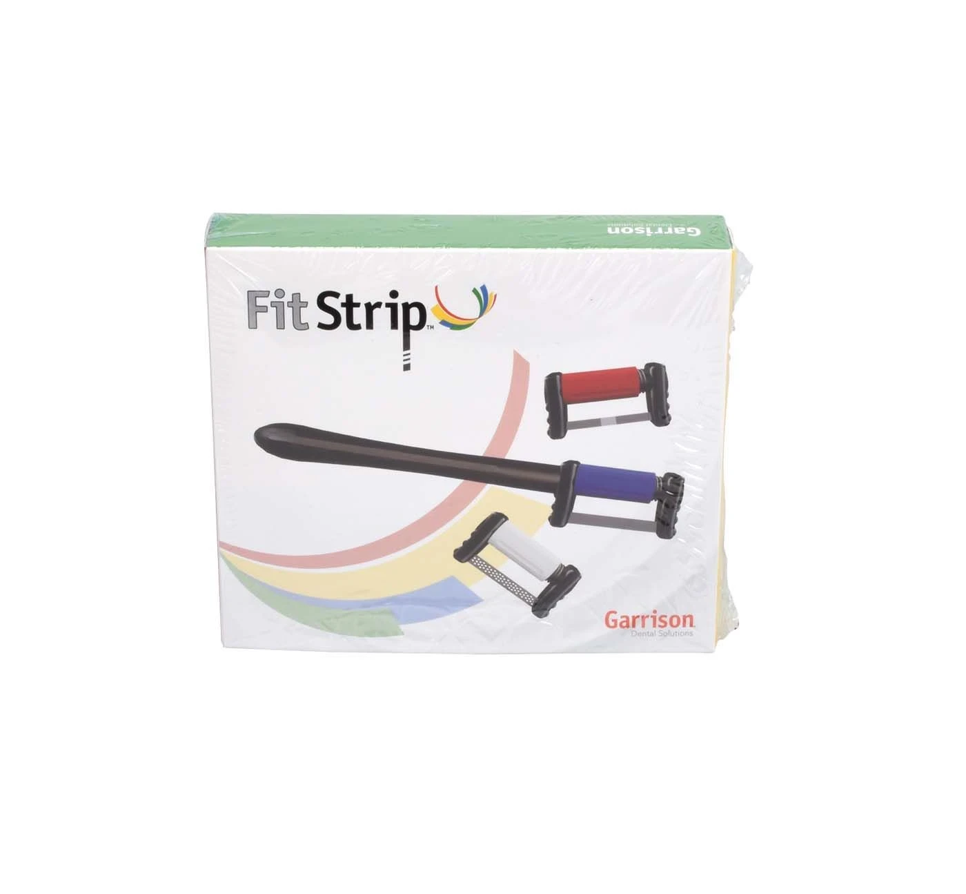 FitStrip 10 x 0,3 mm Streifen beidseitig beschichtet, grob grün, 2 Griffe