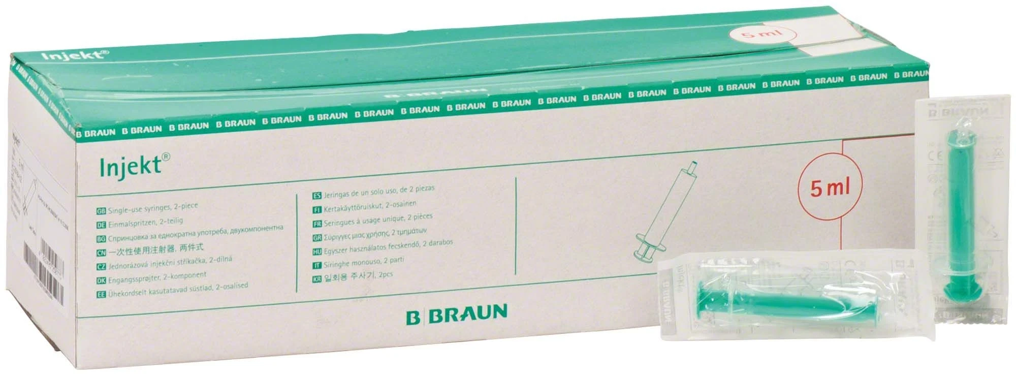 Injekt Einmalspritzen 5 ml Luer Solo, Packung à 100 Stück