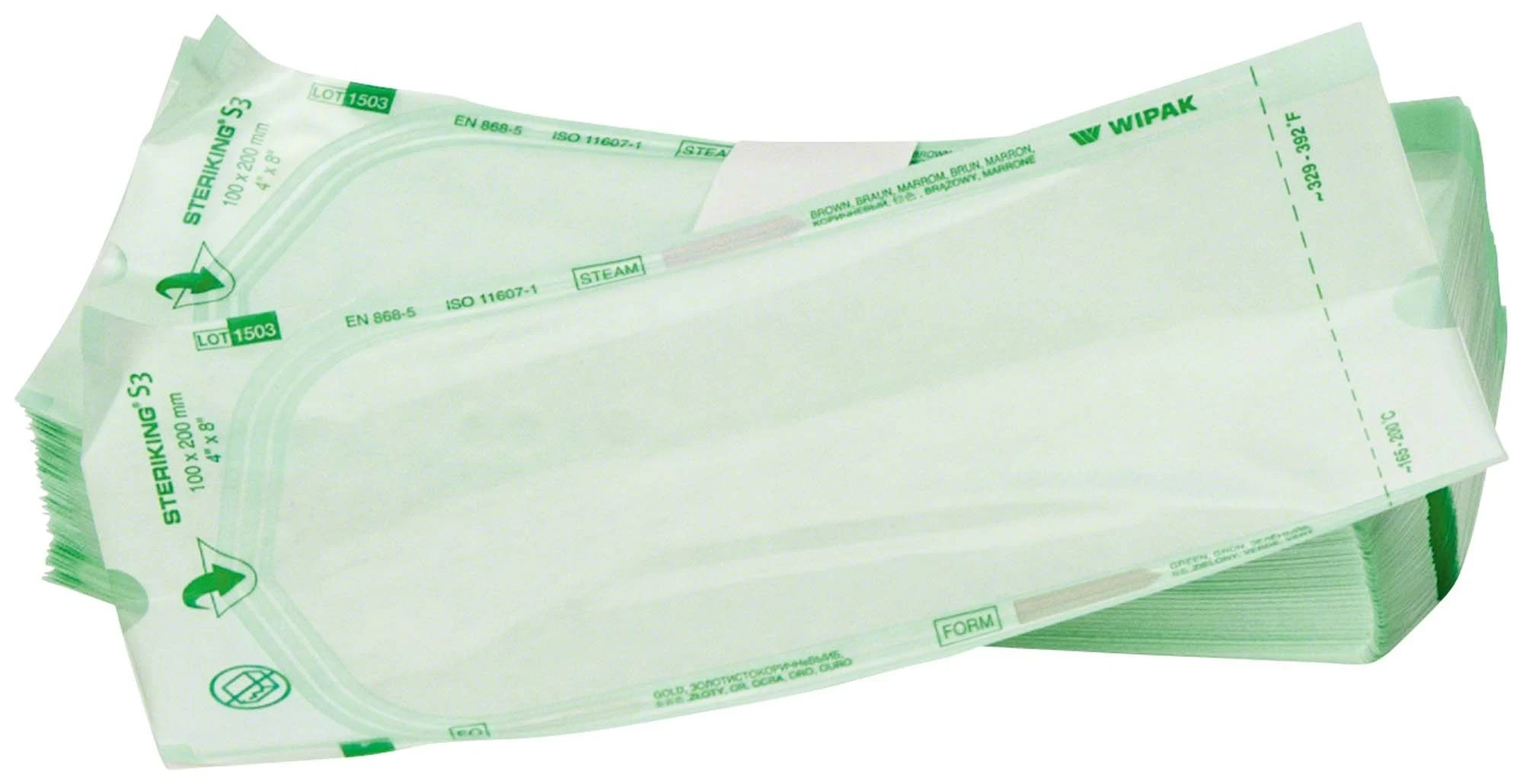 Sterilisationstüten 100 Tüten 100 x 200 mm, S 3-3P
