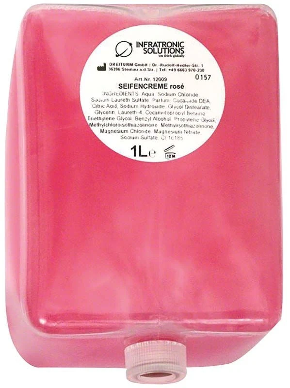 Azett Seifencreme 2000, rosa, Flaschen 6 x 1 Liter