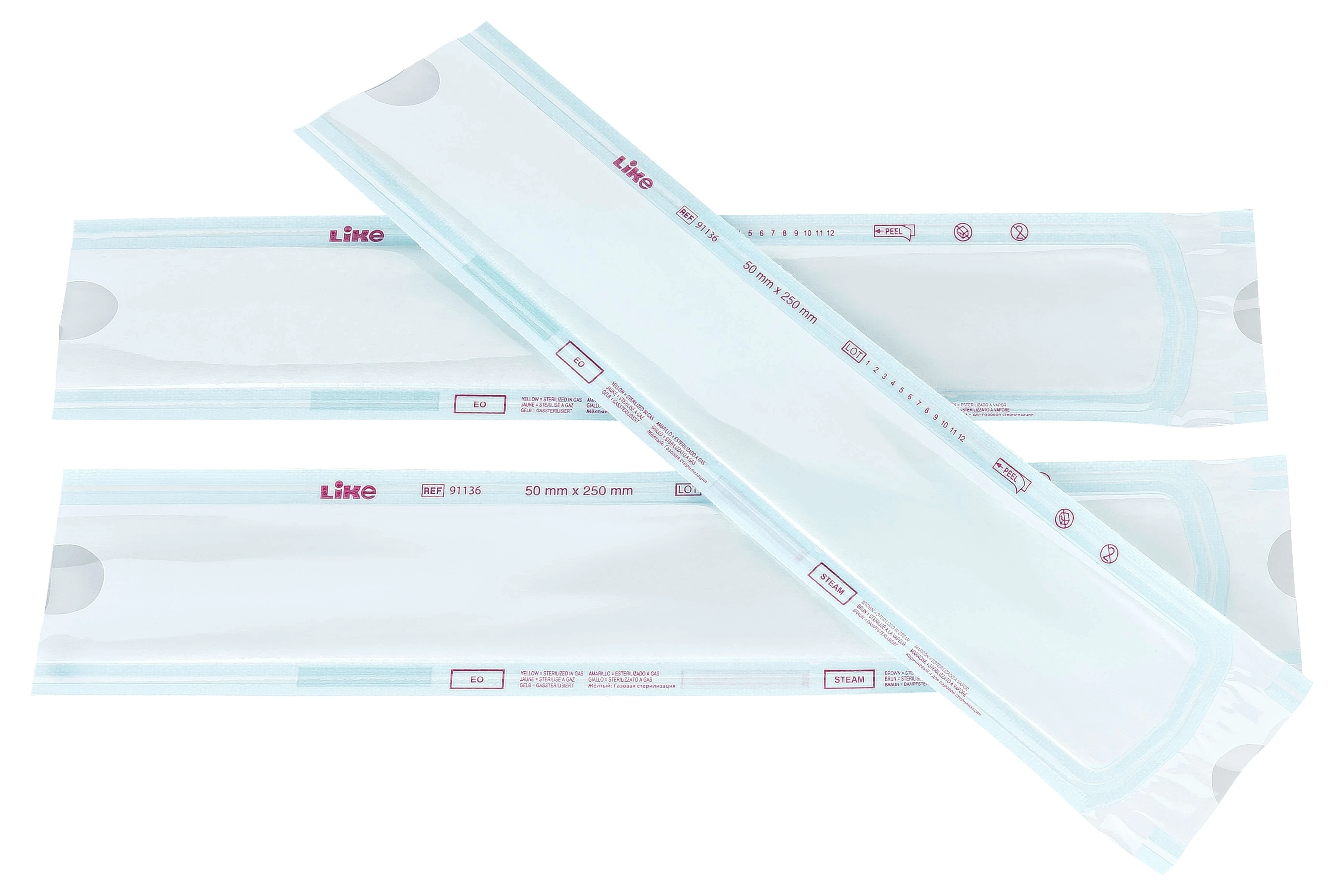 LiKe Sterilisationsbeutel 100x250m, 500 Stück