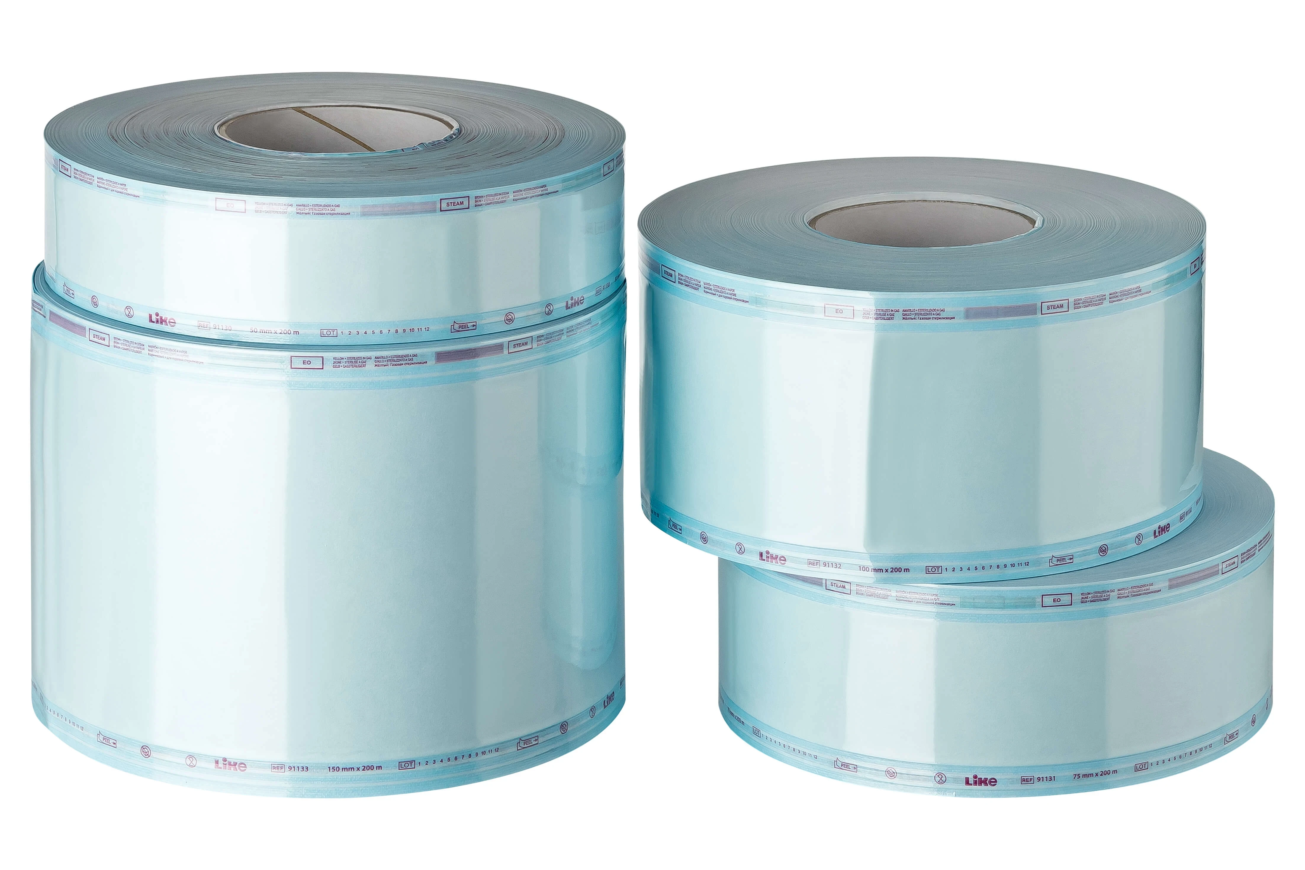 Sterilisationsfolie, 150 mm, Rolle à 200 m