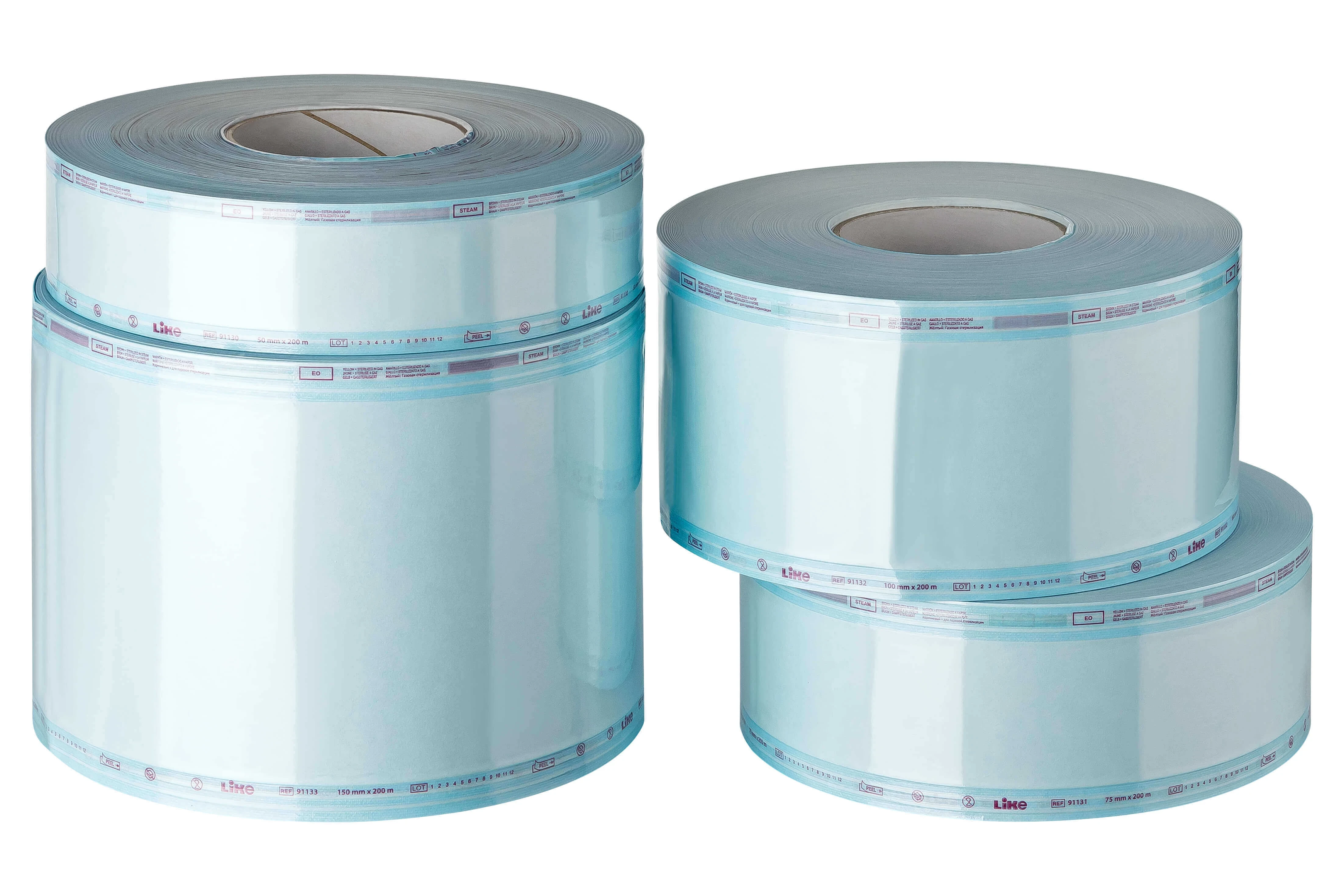 Sterilisationsfolie 75 mm, Rolle à 200 m