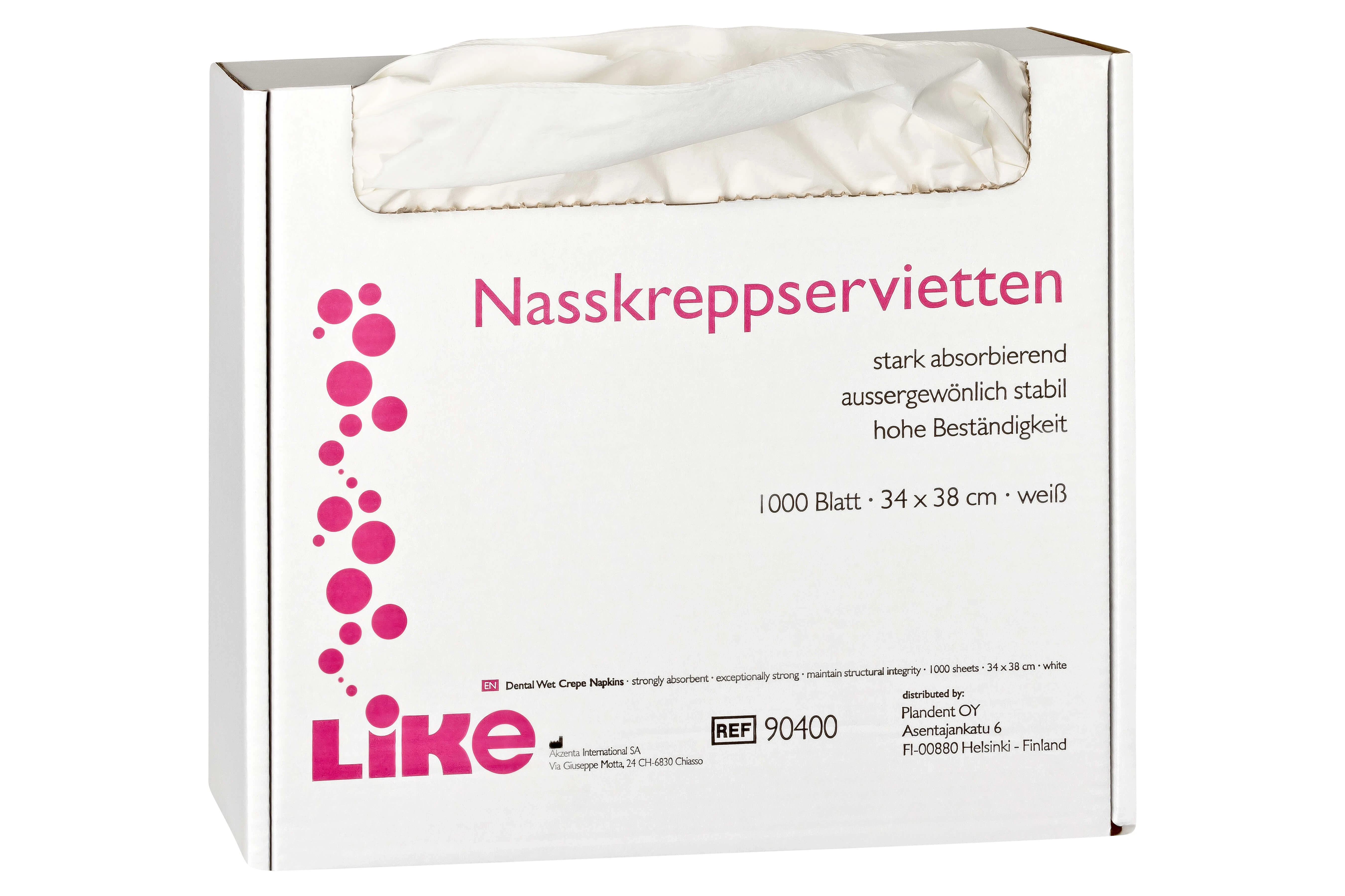 Nasskreppservietten, Packung à 1000 Stück