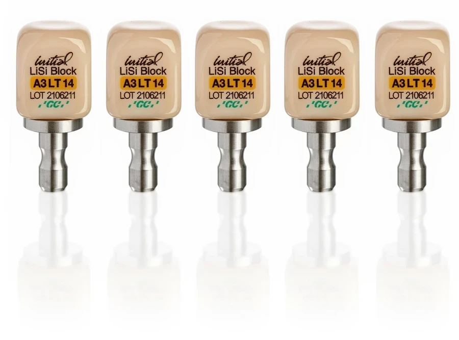 Initial LiSi Block, Lithium-Disilikat-Block, für Cerec, LT, Gr. 14, A3, Packung à 5 Stück