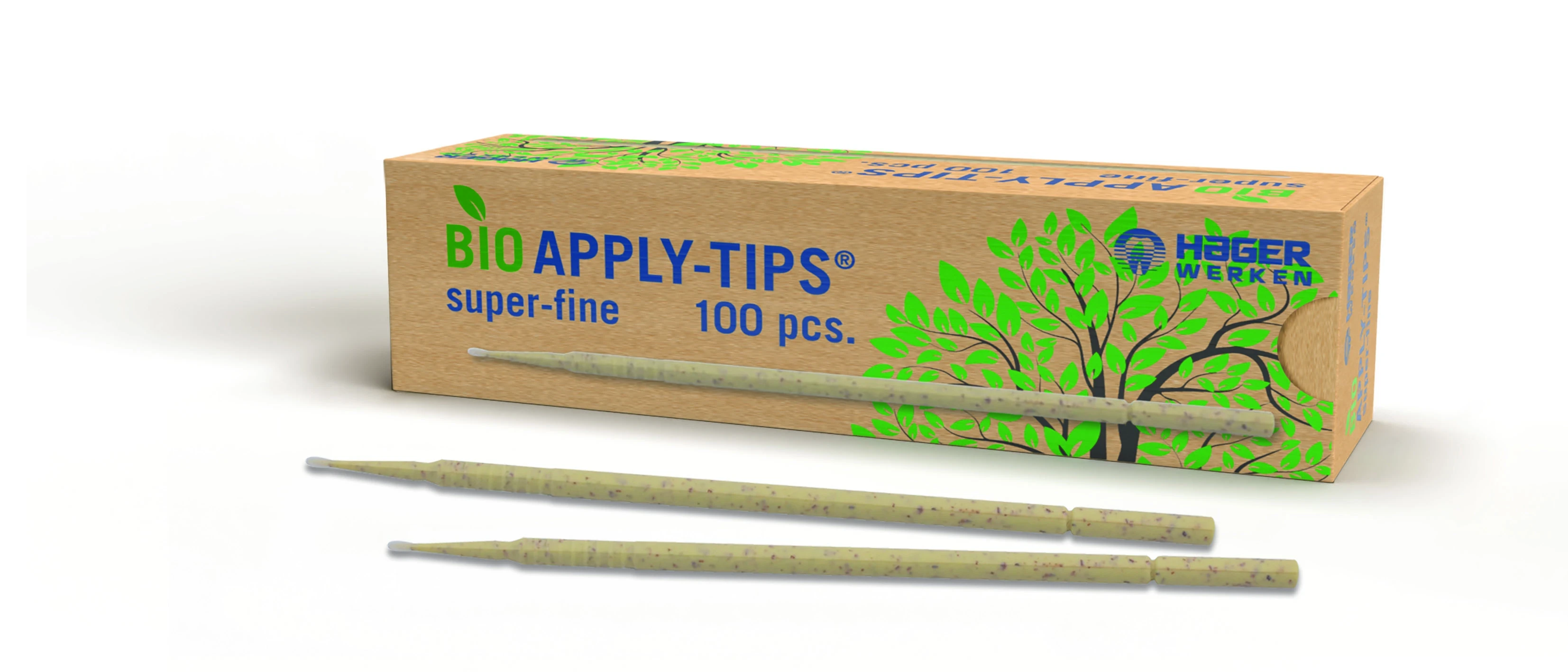 Bio Apply-Tips, gelb, super-fine, 1,5 mm, Packung à 100 Stück