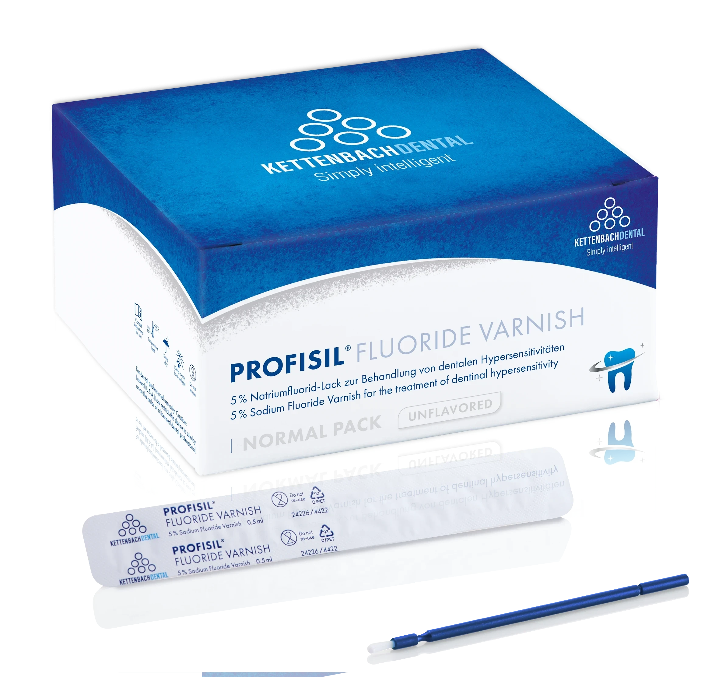 Profisil Fluoride Varnish Unflavored, Normal Pack, 50 Blister à 0,5 ml