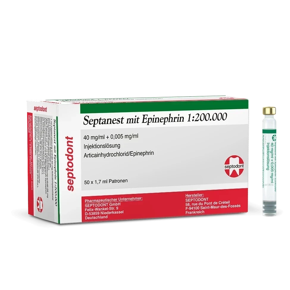 Septanest, Aktionspaket, 1:200 000, 5+1, 50 Zylinderampullen à 1,7 ml
