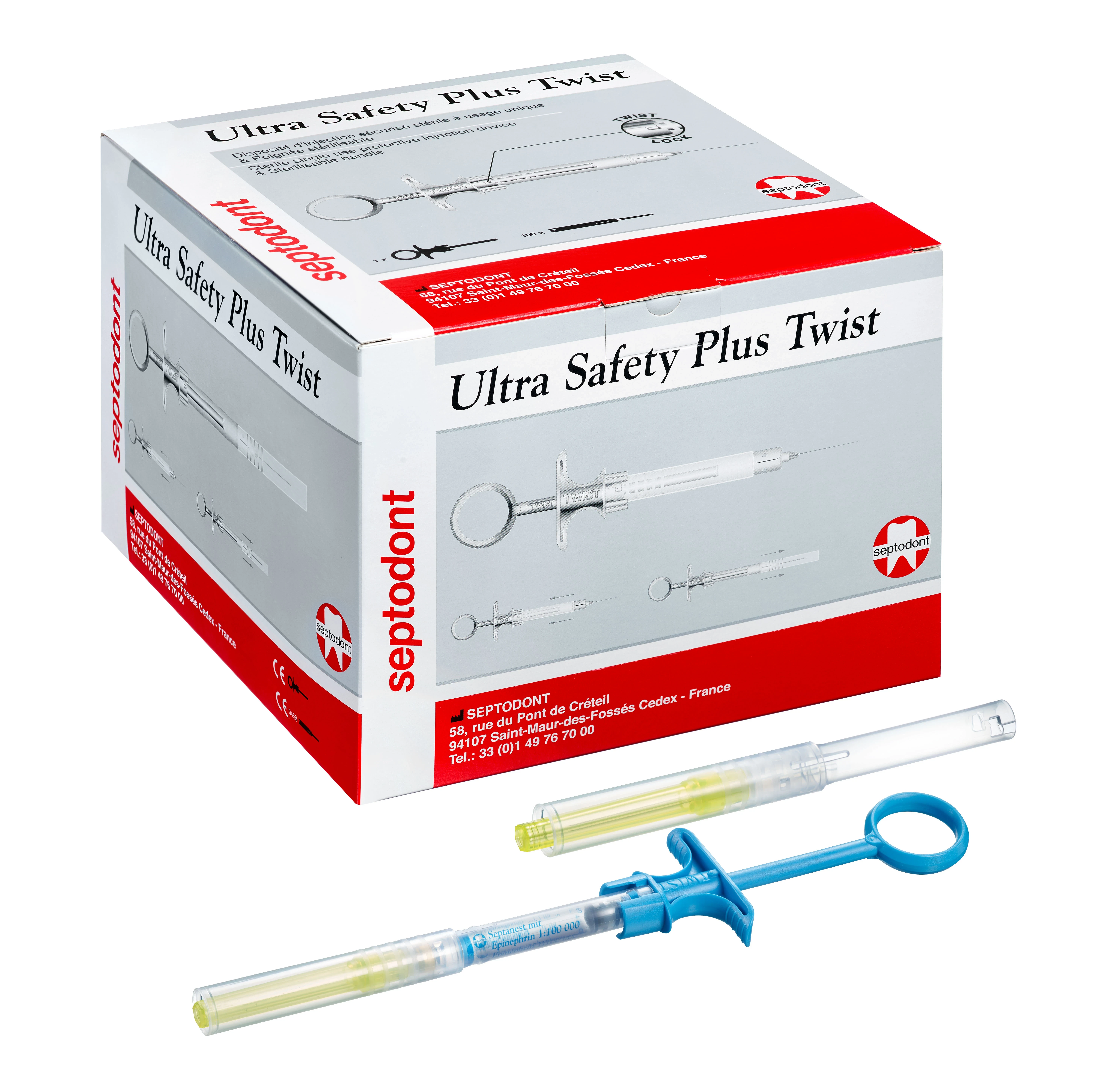 Ultra Safety Plus TWIST G27, lang 0,40 mm x 35 mm, 1,8 ml, à 100 Injektionssysteme + 1 Mehrweghandstück