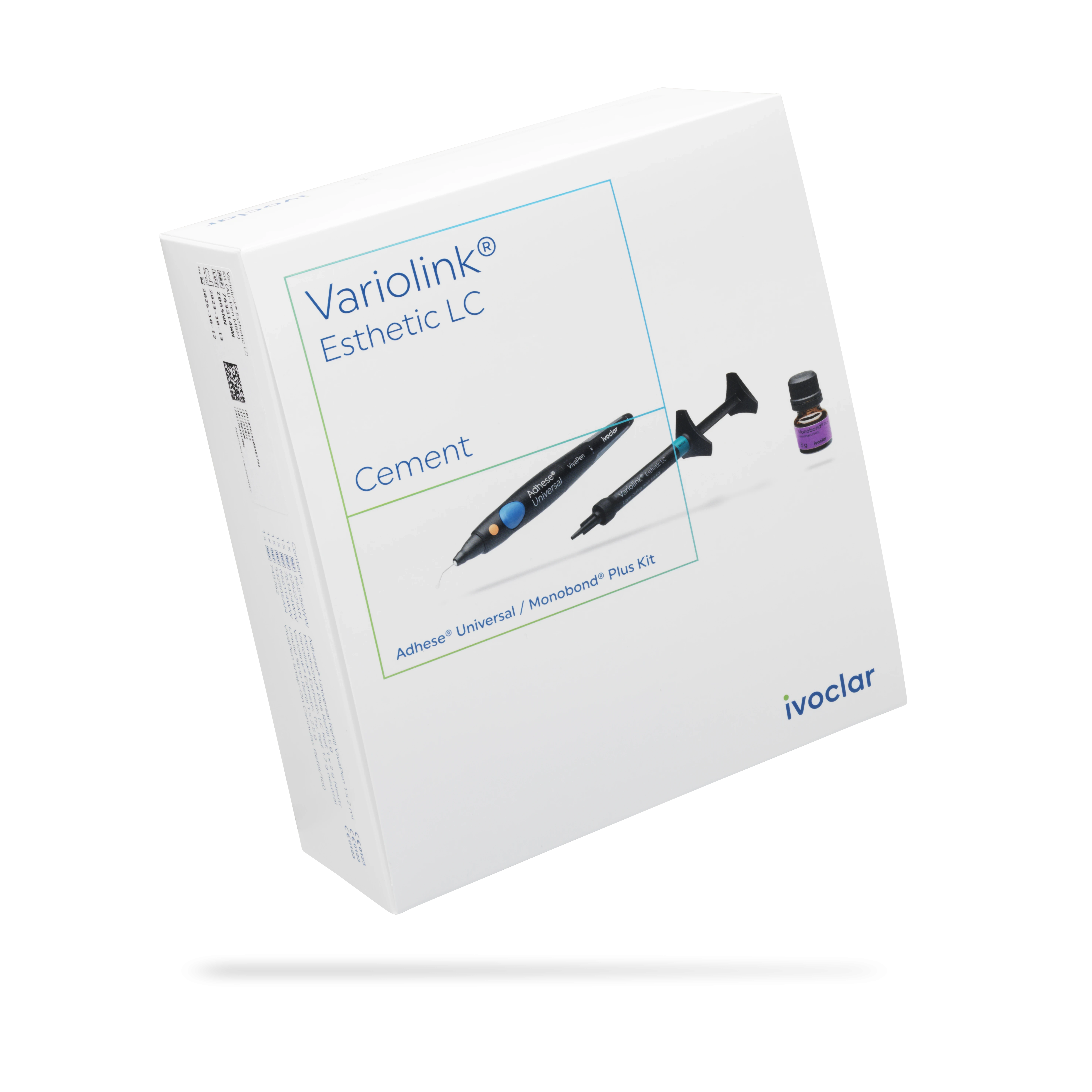Variolink Esthetic System Kit LC (Pen) 1 Adhese Universal VivaPen, 2 Variolink Esthetic LC (neutral), 1 Variolink Esthetic Try-in Paste neutral, 1 Monobond Plus, 1 Liquid Strip