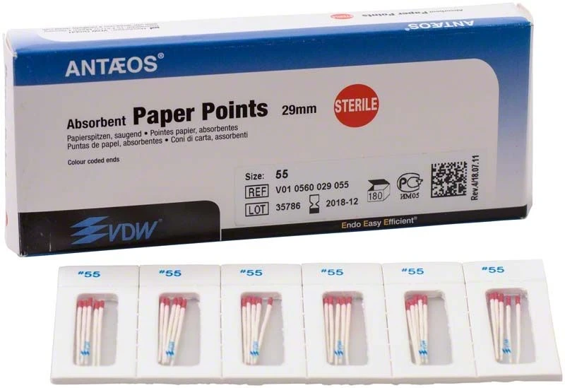 Papierspitzen, Taper.02, ISO 055, 29 mm, Packung à 1 Stück