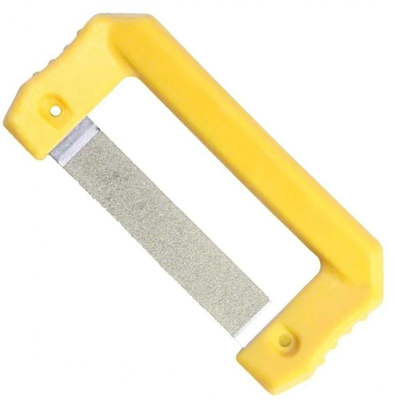 Streifen mit Streifenhalter PAUL Gelb, Stärke 0,10 mm, einseitig mit extrafeinem Diamantkorn